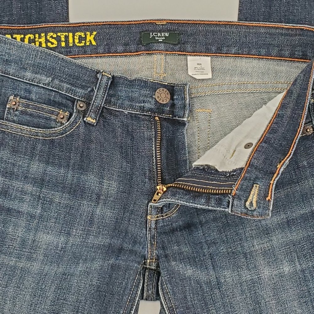 J. Crew Matchstick Dark Wash Jeans Size 26 - Picture 8 of 12
